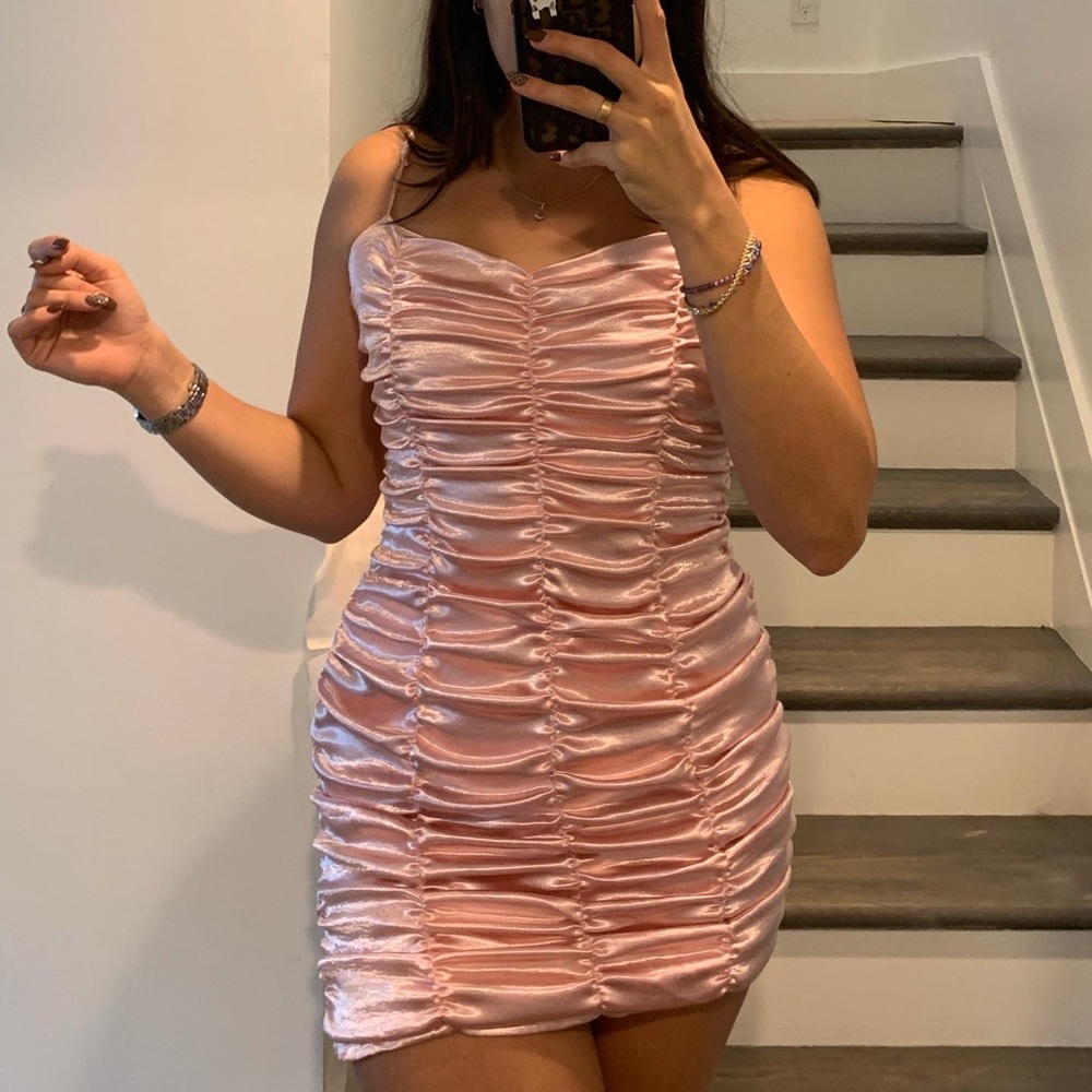 Satin Ruche Minidress - Picture 2 of 2